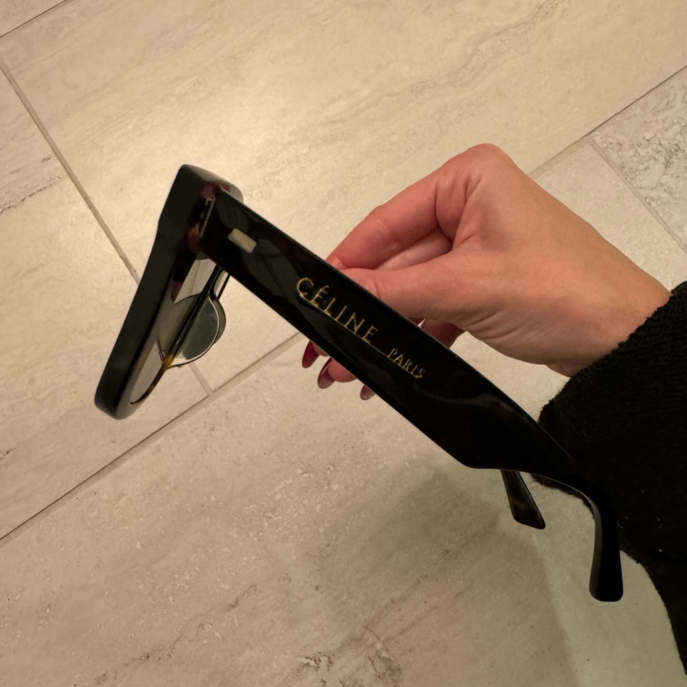Celine Black Tortoiseshell Square Sunglasses - Picture 4 of 6